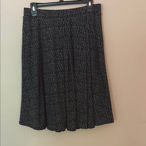 LuLaRoe Black and White A-Line Pleated Skirt
